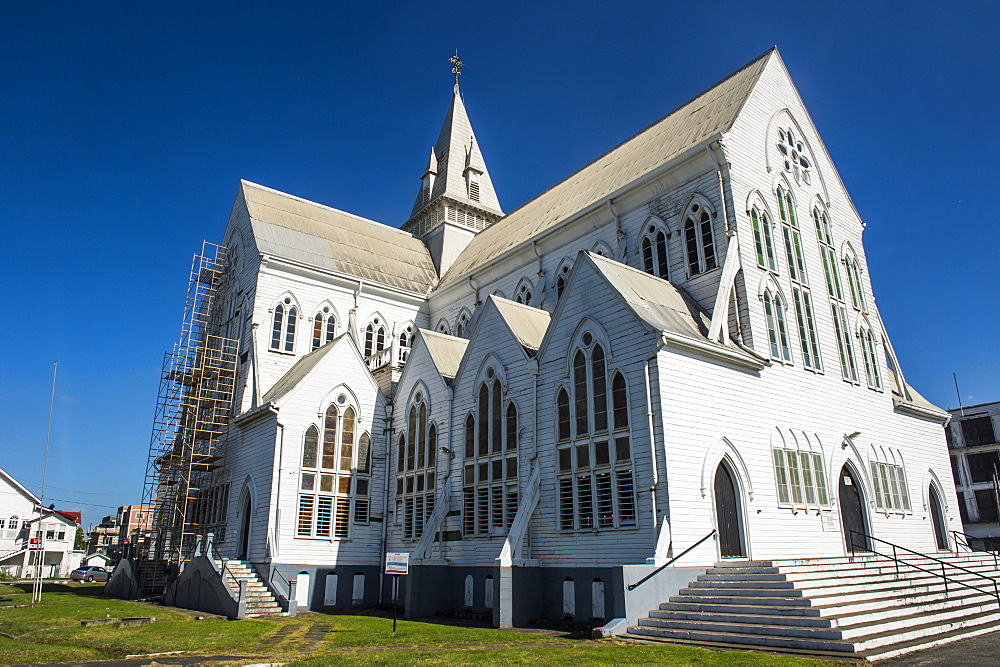 St. George's Cathedral, one of the largest wooden churches in the world, Georgetown, Guyana, South America