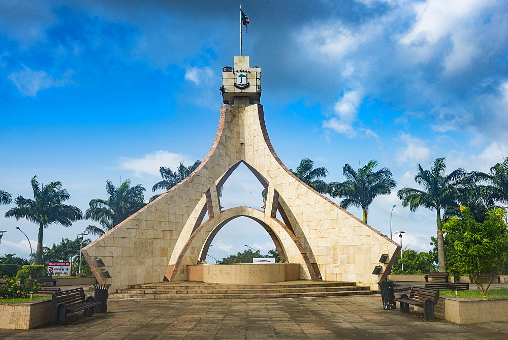 Monument in new quarter of Malabo, Bioko, Equatorial Guinea, Africa