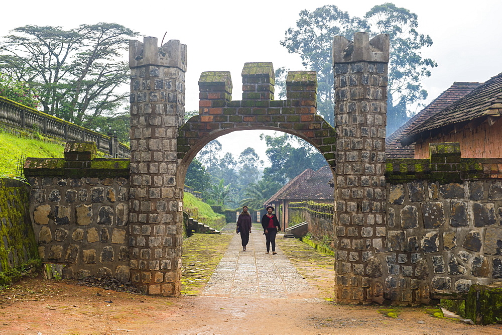 Entrance to Fon's palace, Bafut, Cameroon, Africa