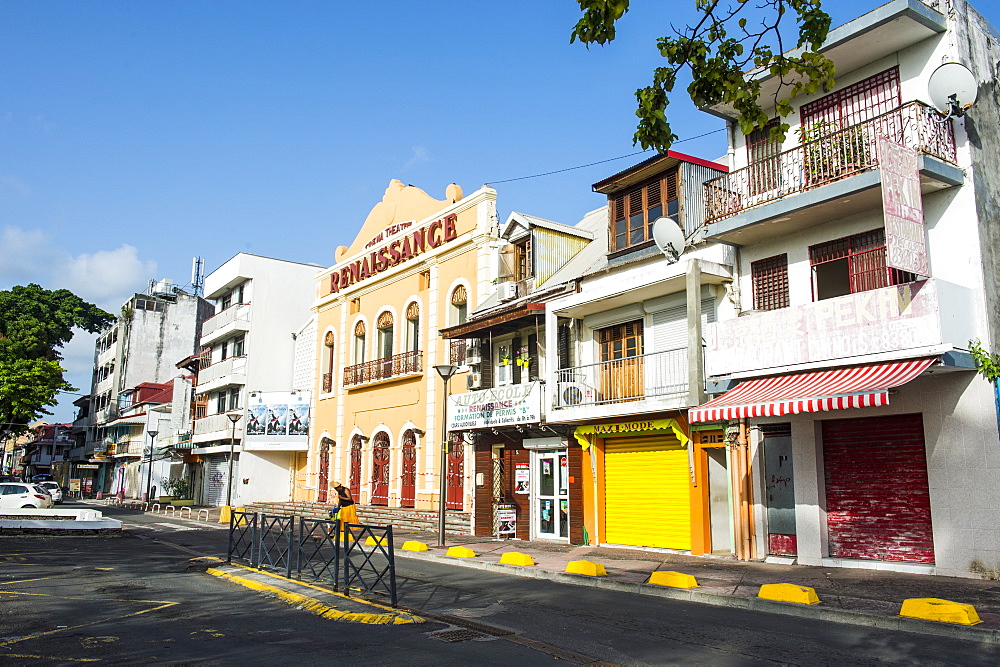 Colonial buildings, Place de la Victoire, Pointe-a-Pitre, Guadeloupe, French Overseas Department, West Indies, Caribbean, Central America