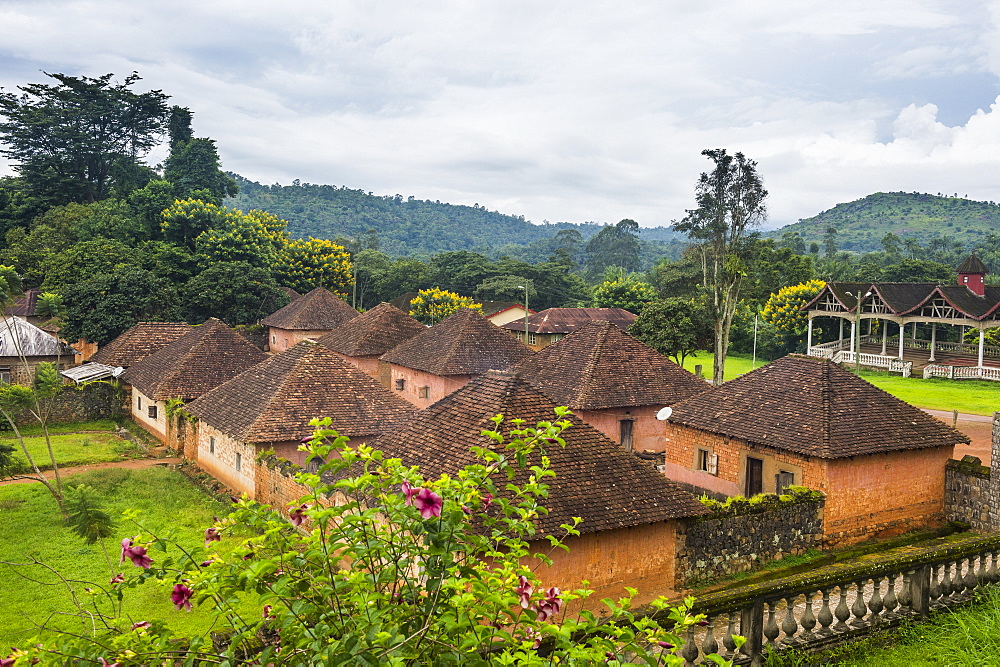 View over Fon's Palace, Bafut, Cameroon, Africa