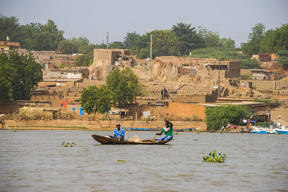 Local pirogue on the River Niger, Niamey, Niger, Africa