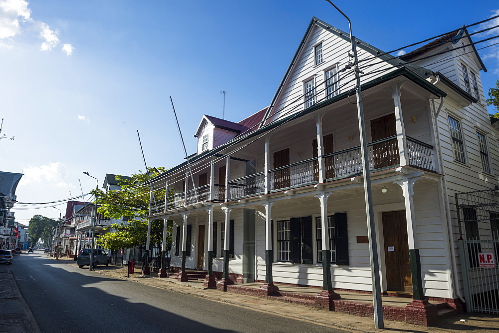 Colonial wooden buildings, UNESCO World Heritage Site, Paramaribo, Surinam, South America