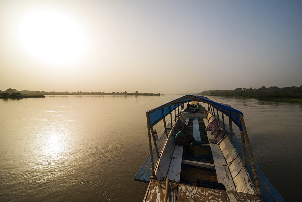 Local pirogue, River Niger, Niamey, Niger, Africa