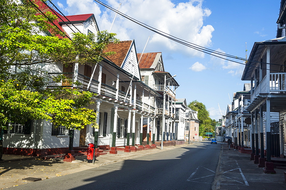 Colonial wooden buildings, UNESCO World Heritage Site, Paramaribo, Surinam, South America