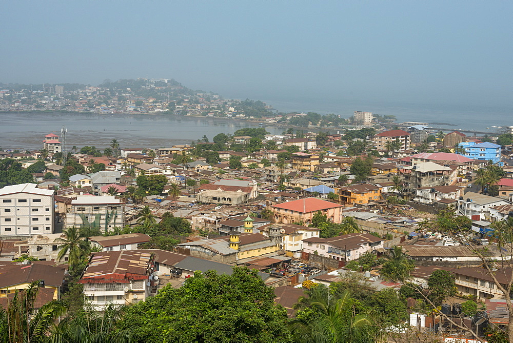 View over Freetown, Sierra Leone, West Africa, Africa