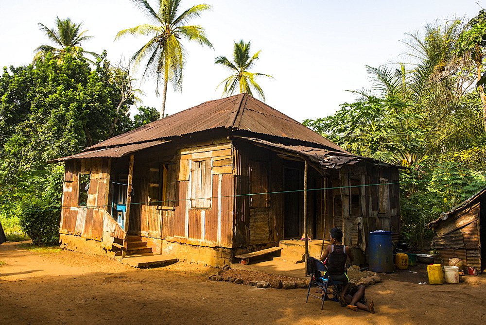 Old Creole house, Banana islands, Sierra Leone, West Africa, Africa