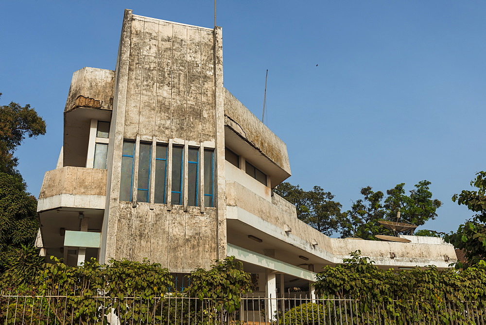 Communist building in Bissau, Guinea Bissau, West Africa, Africa