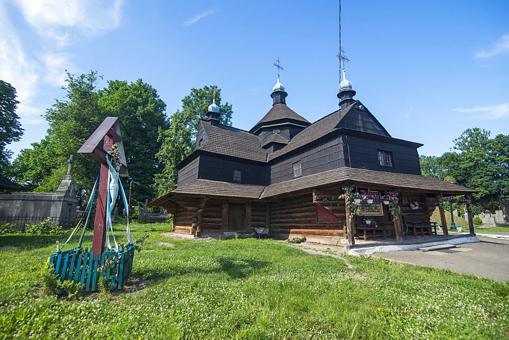 Wooden church in Chortkiv, Western Ukraine, Europe