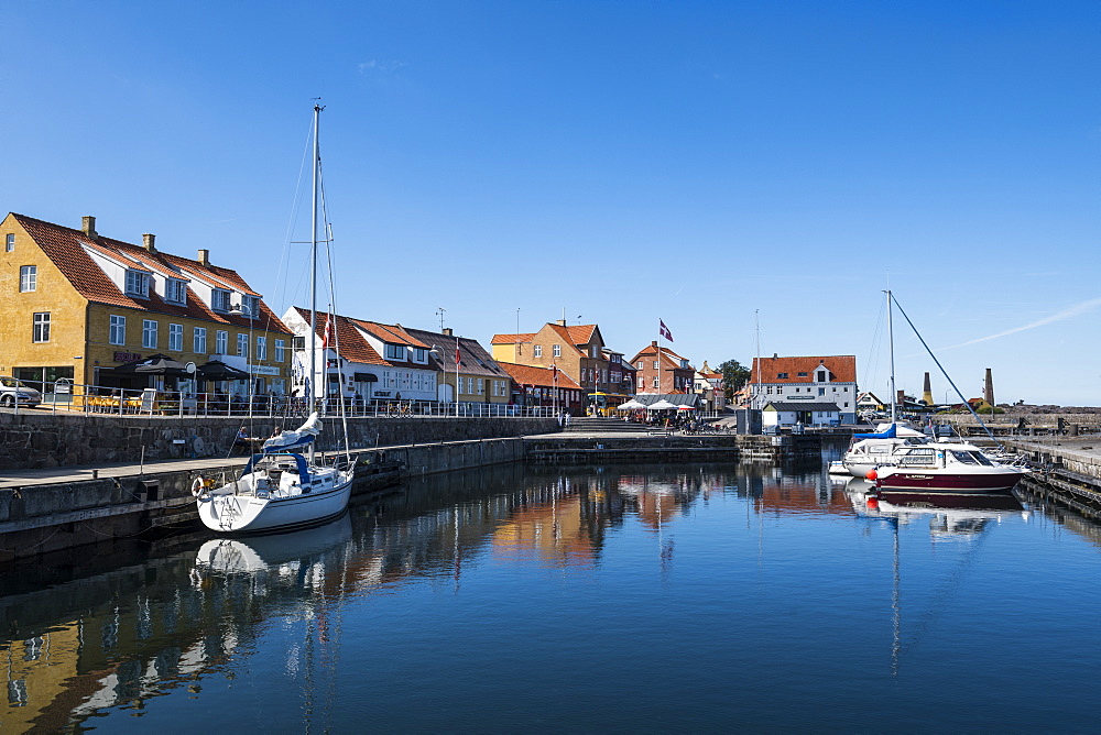 Harbour of Allinge-Sandvig Sogn, Bornholm, Denmark, Scandinavia, Europe