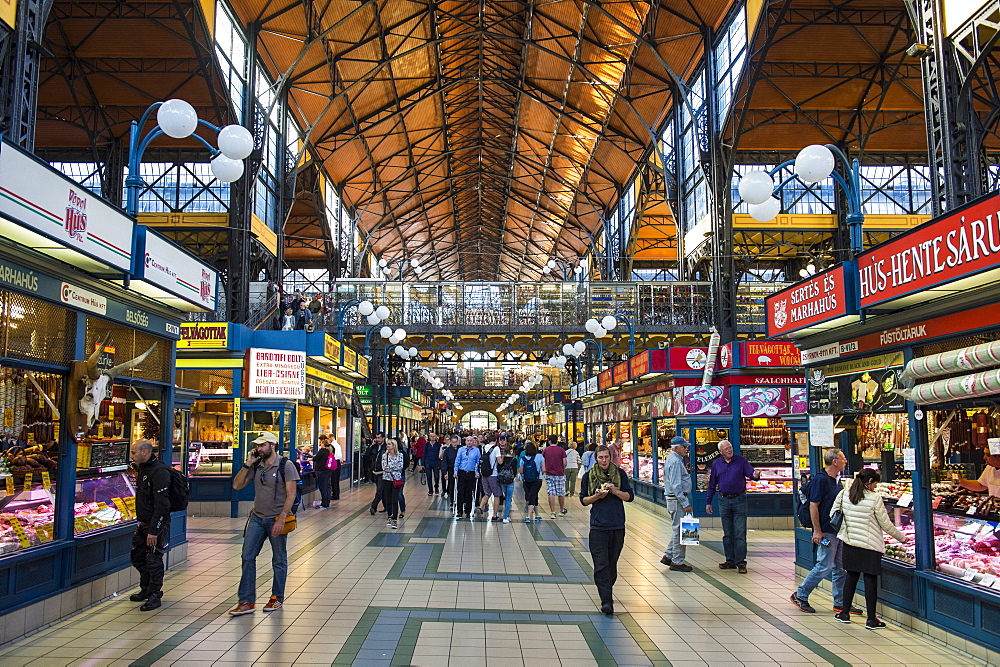 Grand market hall, Budapest, Hungary, Europe