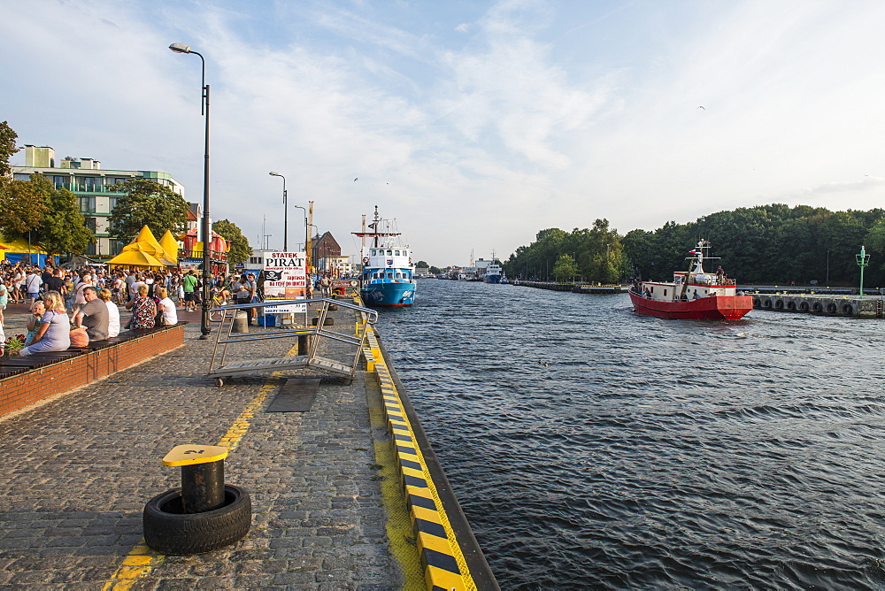 Parseta Channel, Kolobrzeg on the Baltic Sea, Poland, Europe