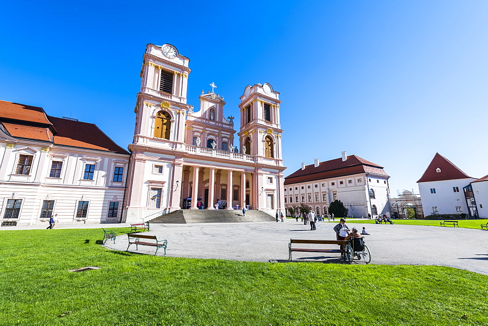 Abbey Church and Cloister, Goettweig Abbey,UNESCO World Heritage Site, near Krems, Wachau, Austria, Europe