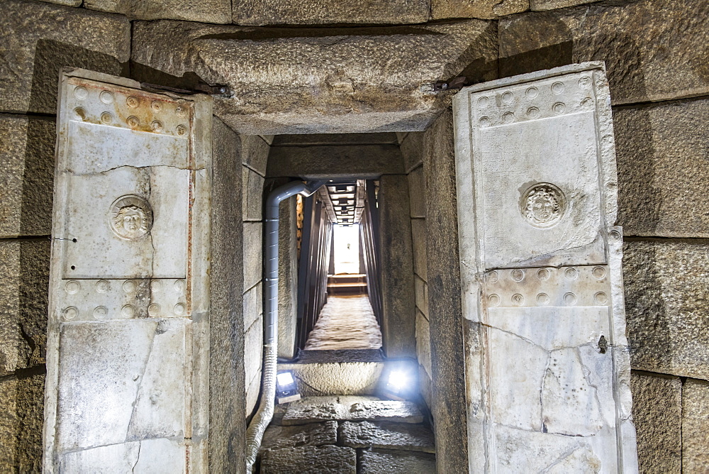 Thracian tomb in the Valley of the Thracian Rulers, Kazanak valley, Kazanlak, Bulgaria, Europe