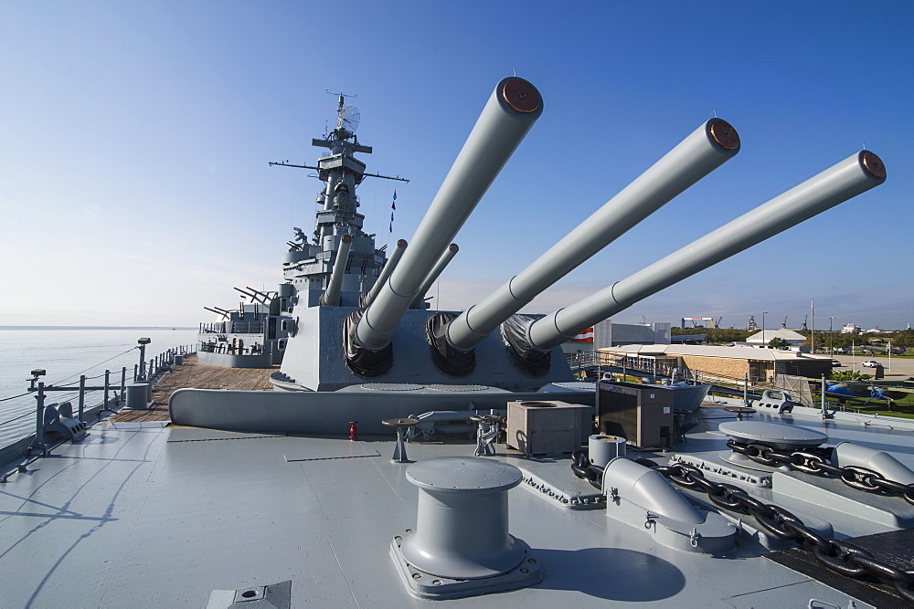 Warship USS Alabama, in the USS Alabama Battleship Memorial Park, Mobile, Alabama, United States of America, North America