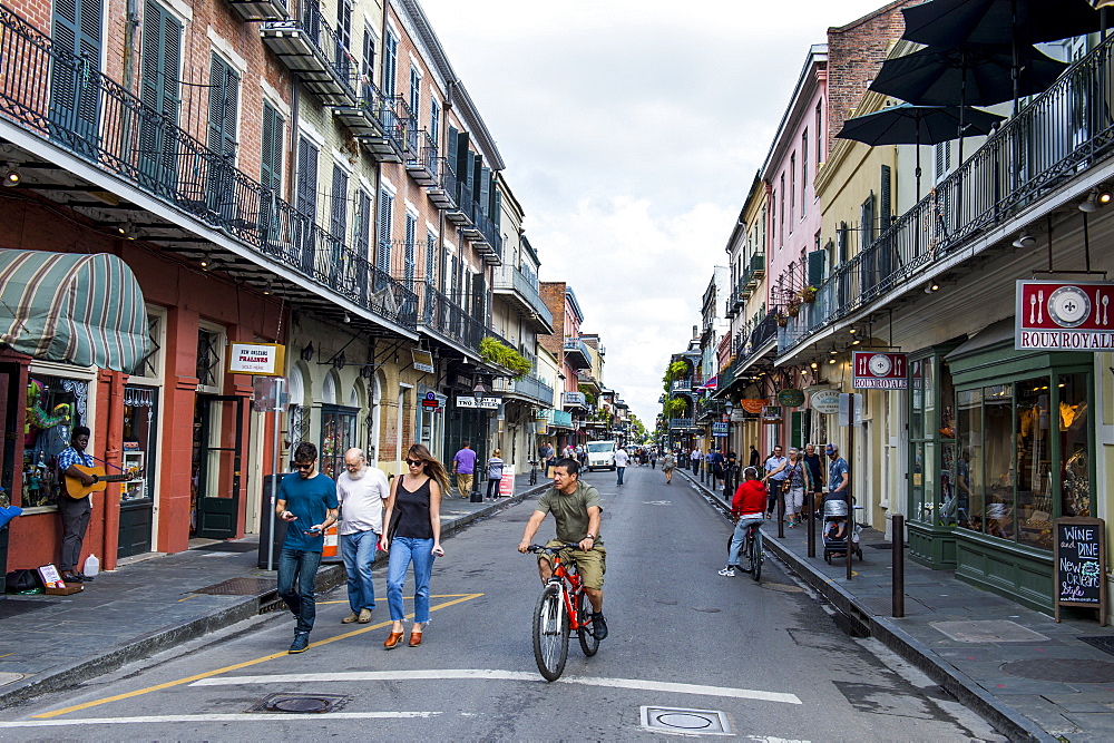 French colonial houses, French Quarter, New Orleans, Louisiana, United States of America, North America