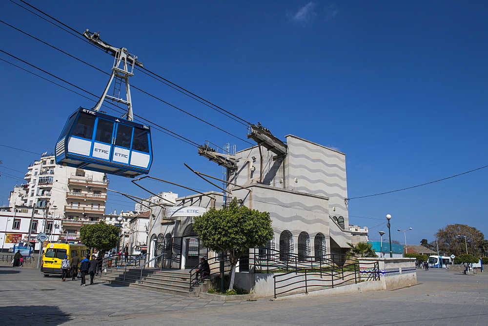 Belouizdad cable car station in Algiers, Algeria, North Africa, Africa