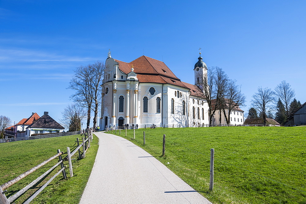 The Pilgrimage Church of Wies, UNESCO World Heritage Site, Steingaden, Bavaria, Germany, Europe