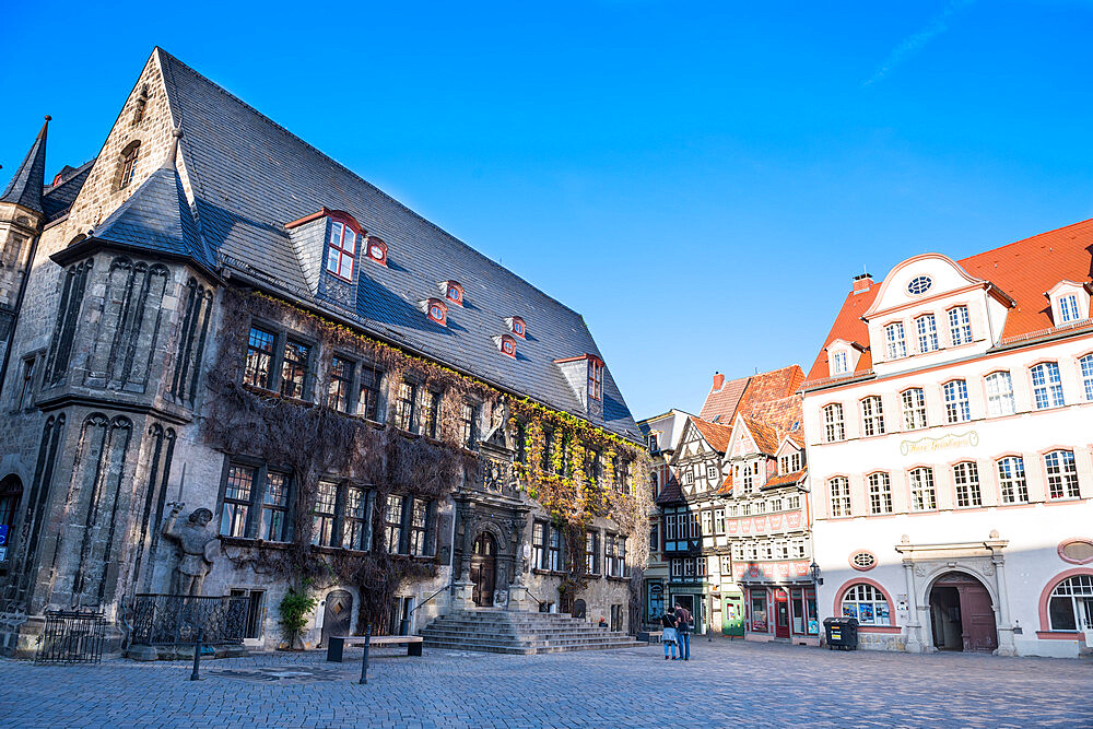 The town of Quedlinburg, UNESCO World Heritage Site, Saxony-Anhalt, Germany, Europe