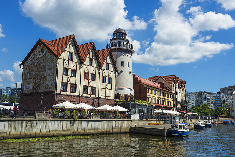 Fishing Village along the Pregel River, Kaliningrad, Russia, Europe