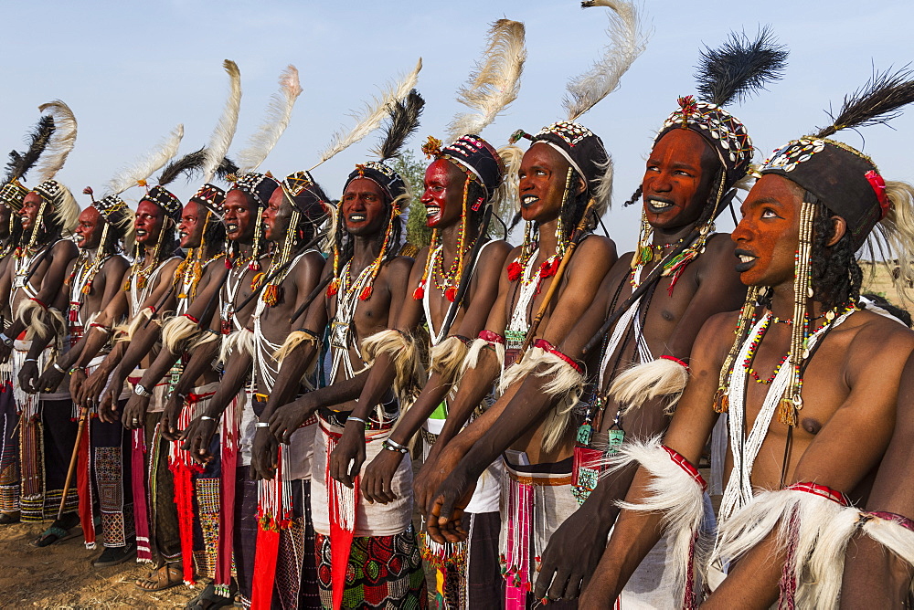 Gerewol festival, courtship ritual competition among the Wodaabe Fula people, Niger, West Africa, Africa