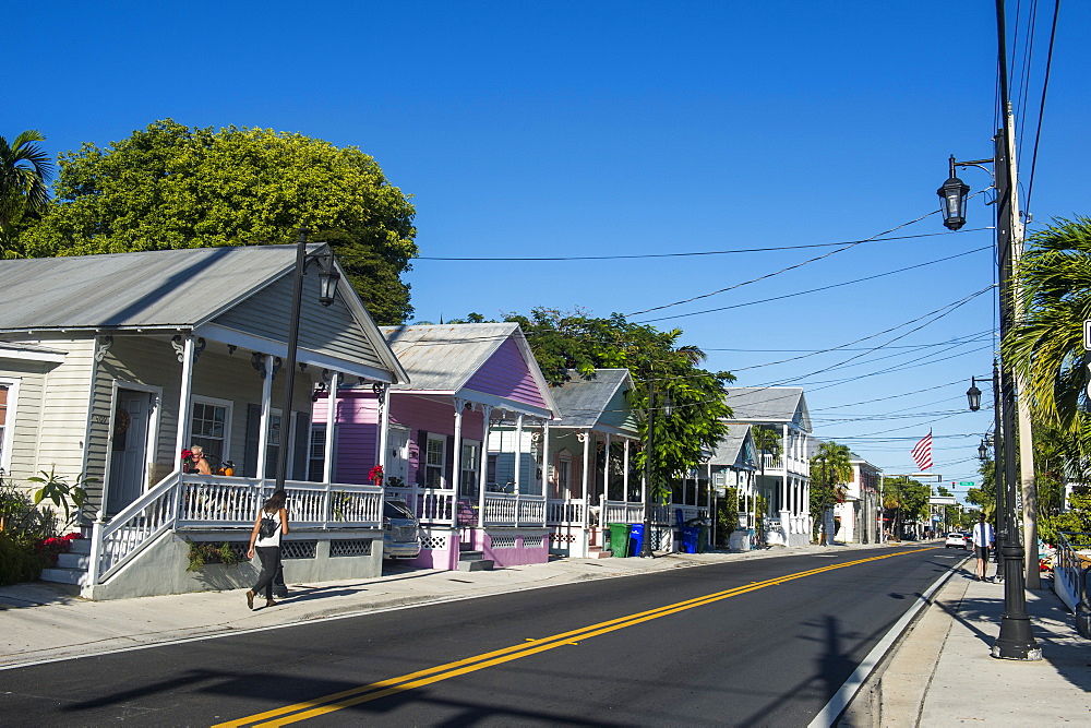 Colonial houses in Key West, Florida, United States of America, North America