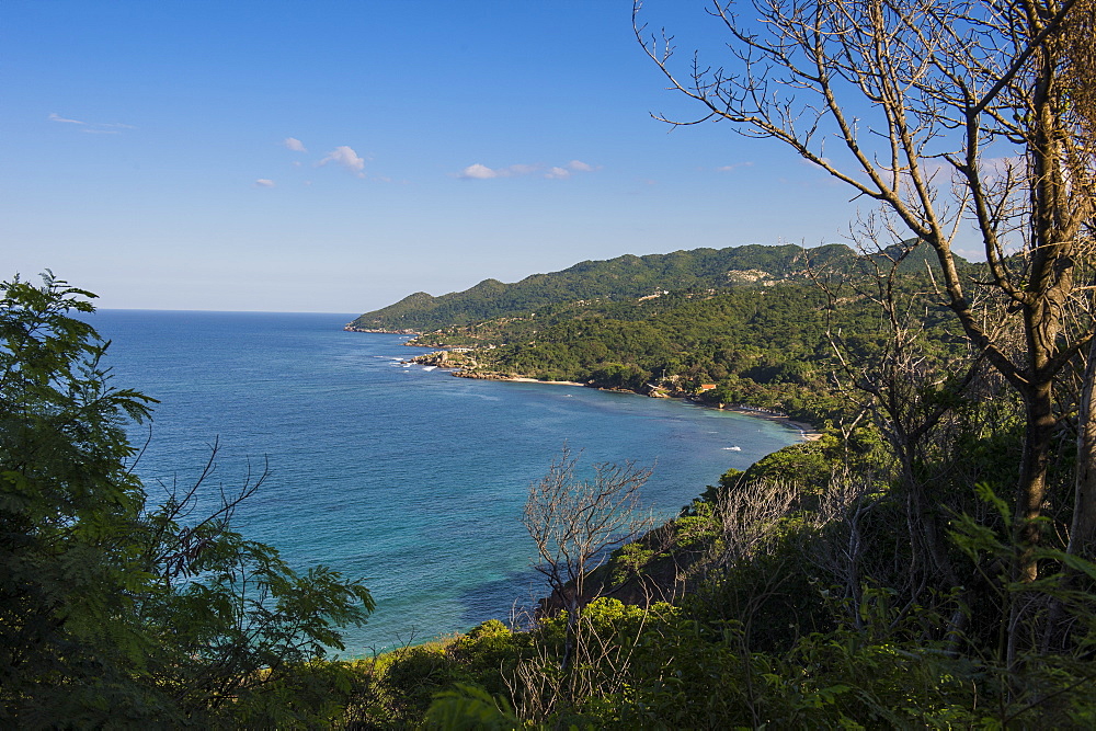 View over the beautiful coastline of Labadie, Cap Haitien, Haiti, Caribbean, Central America