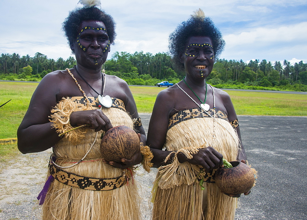 Traditionally dressed women, Buka, Bougainville, Papua New Guinea, Pacific