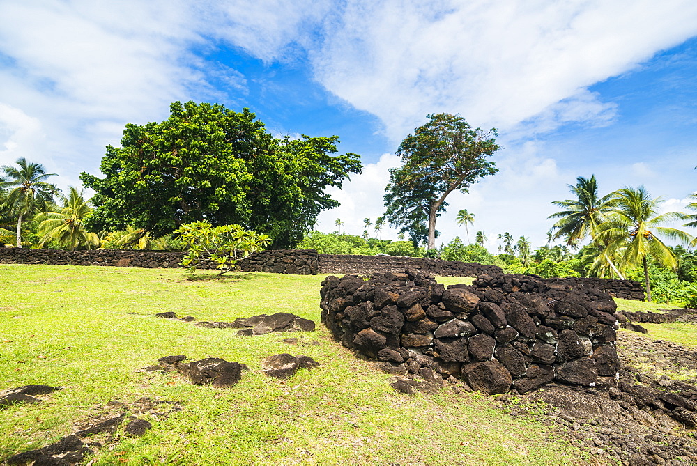 Talietumu or Kolo Nui ruins, former fortress, Wallis, Wallis and Futuna, South Pacific, Pacific