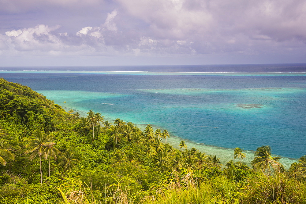 Overlook over the lagoon of Wallis, Wallis and Futuna, South Pacific, Pacific