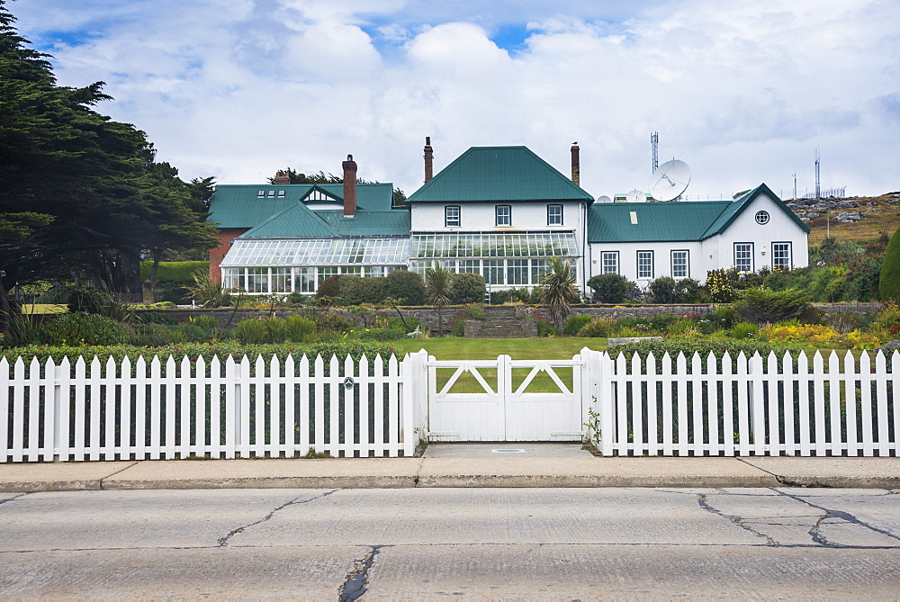 Governor's seat (Government House), Stanley, capital of the Falkland Islands, South America