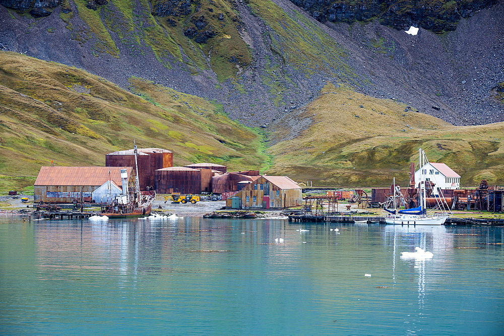 Former whaling station, Grytviken, South Georgia, Antarctica, Polar Regions