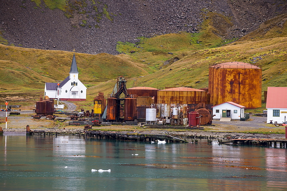 Former whaling station Grytviken, South Georgia, Antarctica