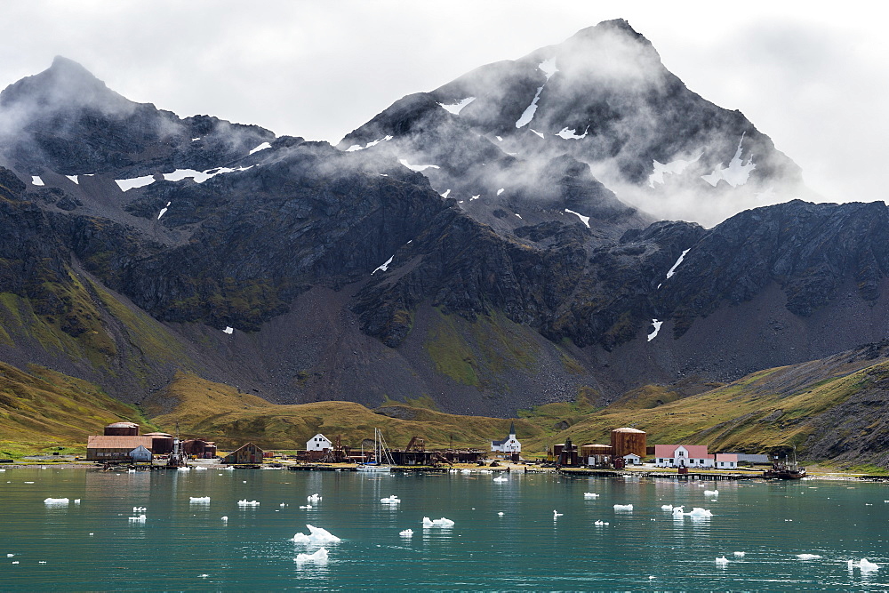 Former whaling station Grytviken, South Georgia, Antarctica, Polar Regions