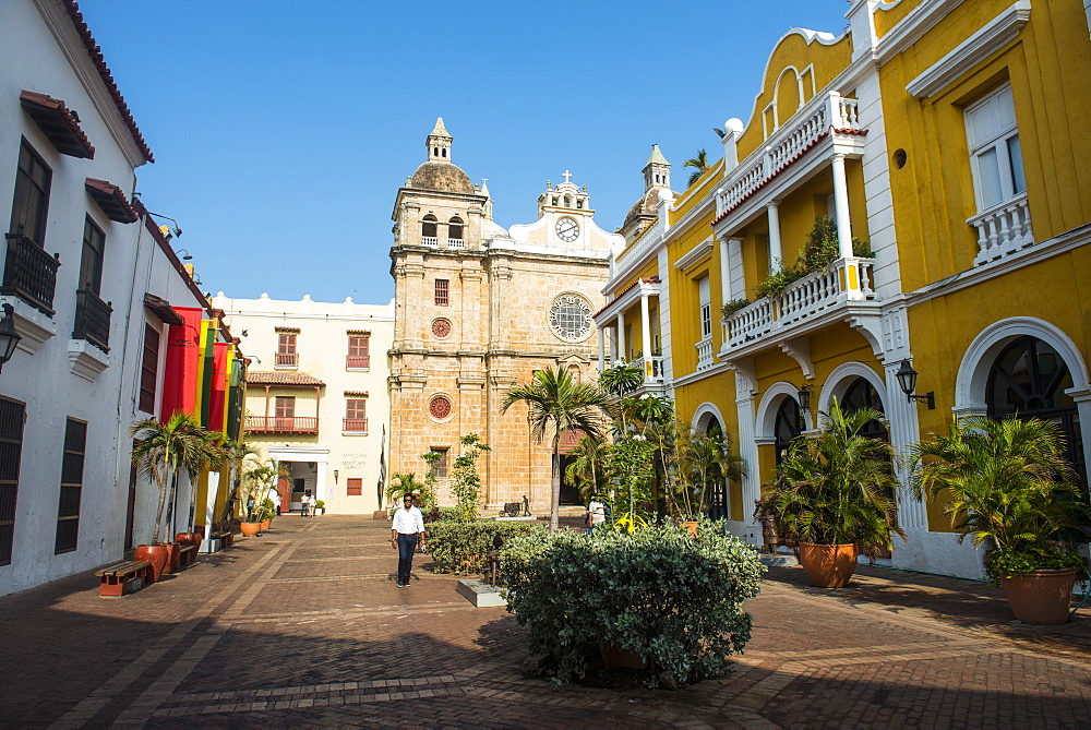 Church of San Pedro, UNESCO World Heritage Site, Cartagena, Colombia, South America