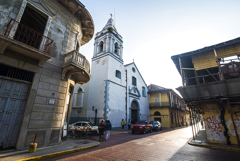 Street scene, Casco Viejo, UNESCO World Heritage Site, Panama City, Panama, Central America