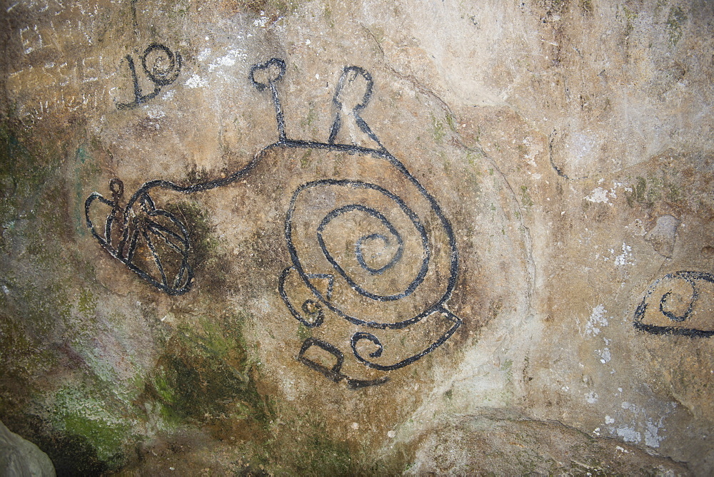 La Piedra Pintada petroglyphs, El Valle de Anton, Panama, Central America