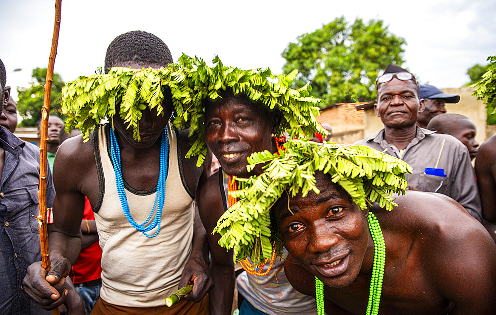 Men at a tribal festival, Southern Chad, Africa