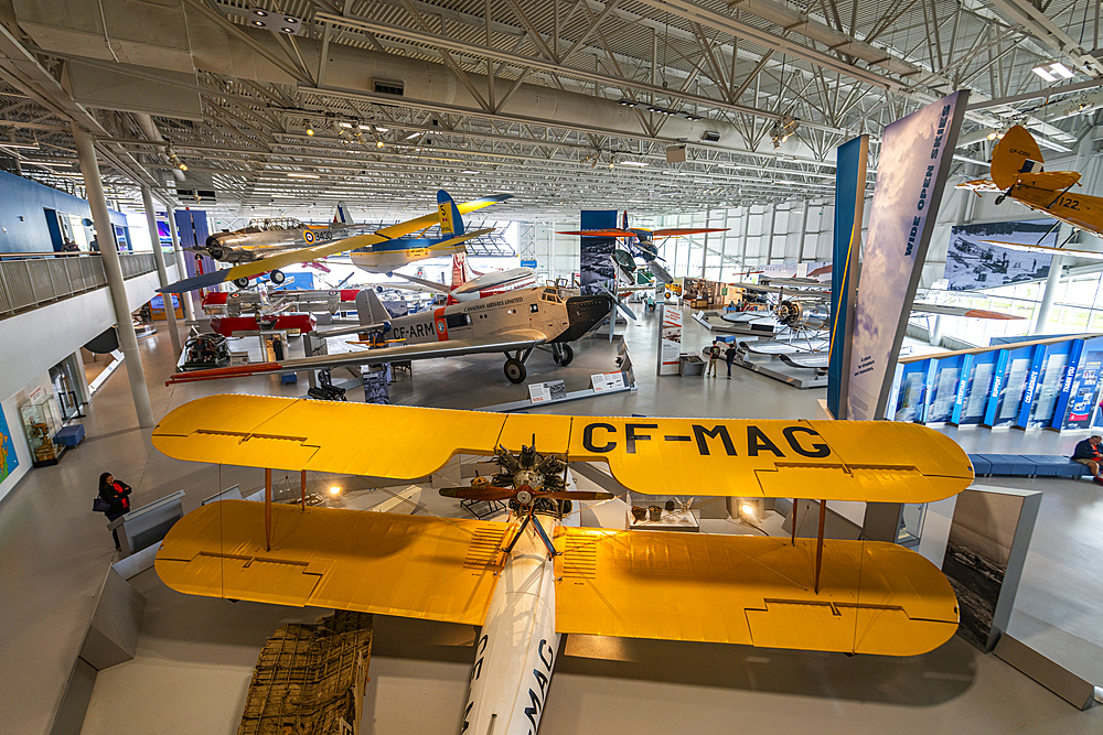 Historic planes in the Royal Aviation Museum of Western Canada, Winnipeg, Manitoba, Canada, North America