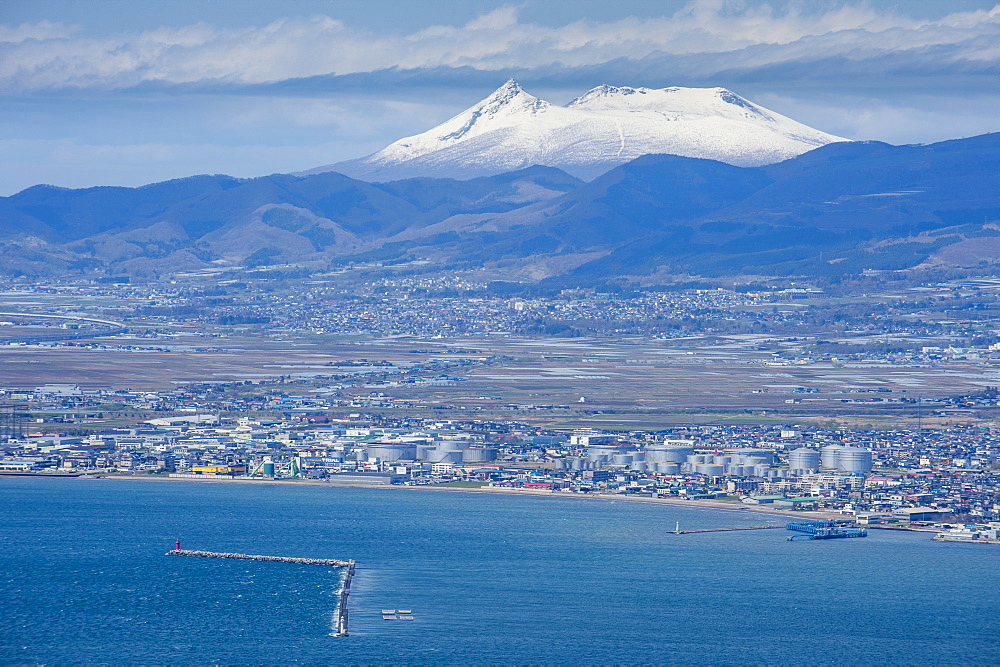 View over Hakodate from Mount Hakodate, Hokkaido, Japan, Asia