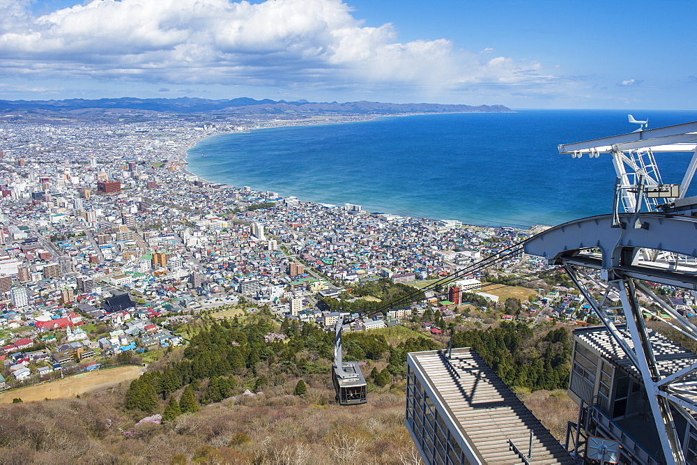 View over Hakodate from Mount Hakodate, Hokkaido, Japan, Asia