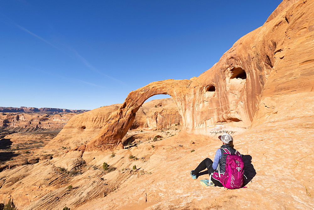 Corona Arch and Bootlegger Canyon, Moab, Utah, United States of America, North America