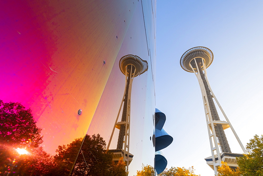 MoPoP Museum and Space Needle, Seattle, Washington State, United States of America, North America