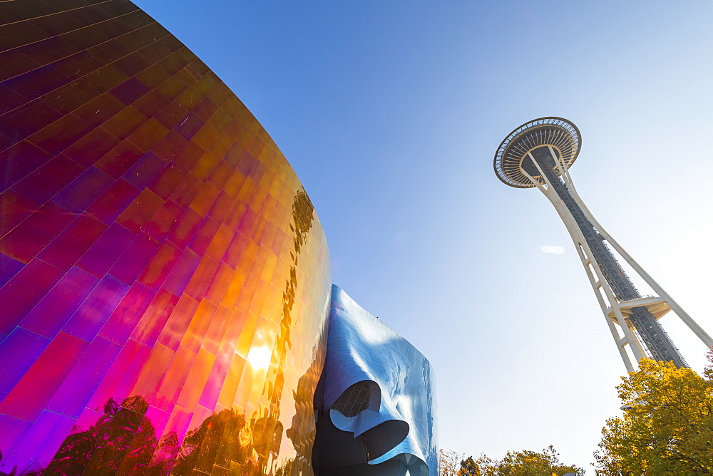 MoPoP Museum and Space Needle, Seattle, Washington State, United States of America, North America