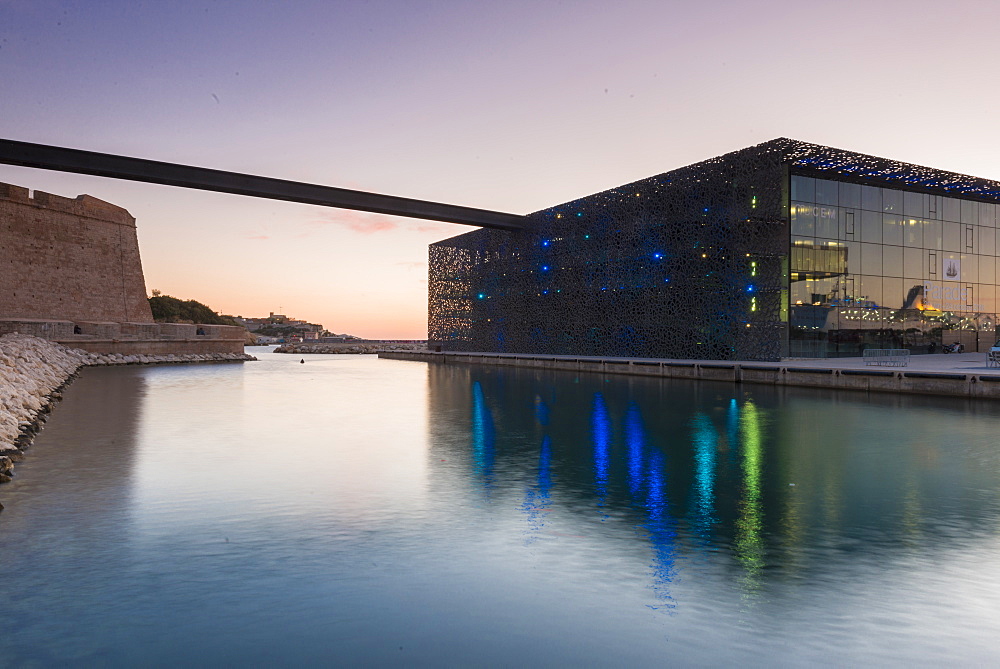 MUCEM and Fort Saint Jean, Marseille, Bouches du Rhone, Provence, Provence-Alpes-Cote d'Azur, France, Europe