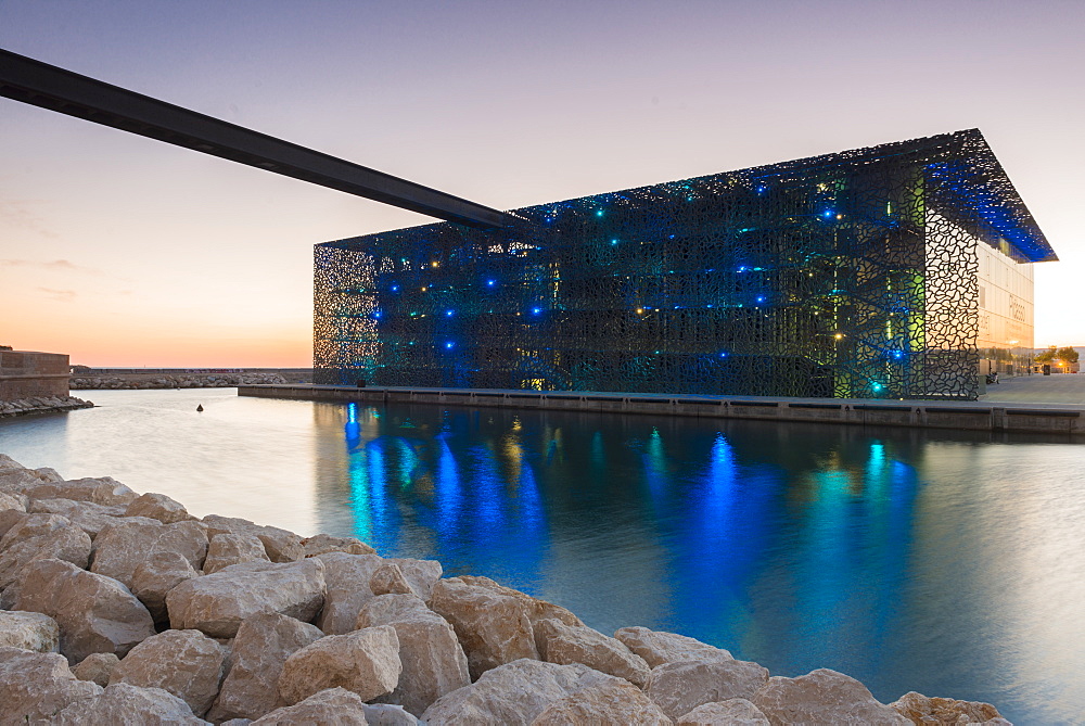 MUCEM and Fort Saint Jean, Marseille, Bouches du Rhone, Provence, Provence-Alpes-Cote d'Azur, France, Europe