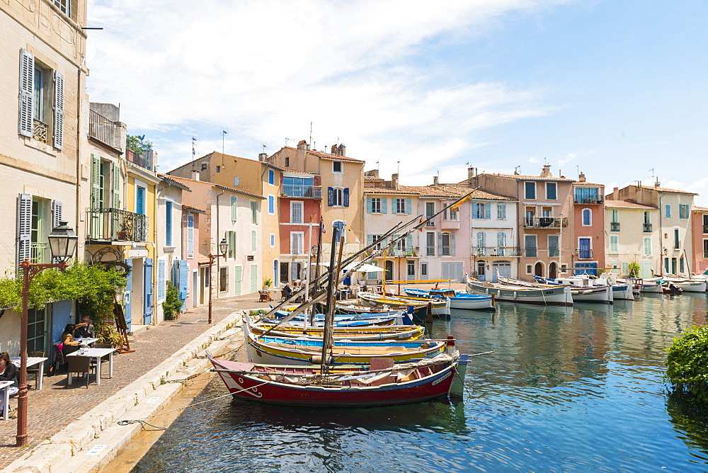 Boats in Martigues port, Bouches-du-Rhone, Provence, Provence-Alpes-Cote d'Azur, France, Europe