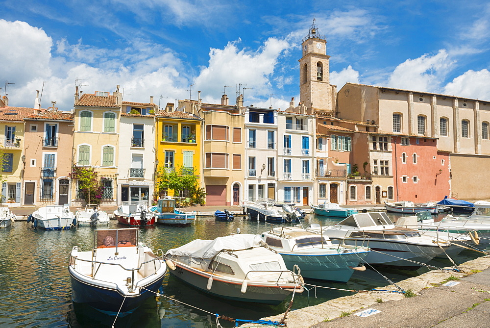 Boats in Martigues port, Bouches-du-Rhone, Provence, Provence-Alpes-Cote d'Azur, France, Europe