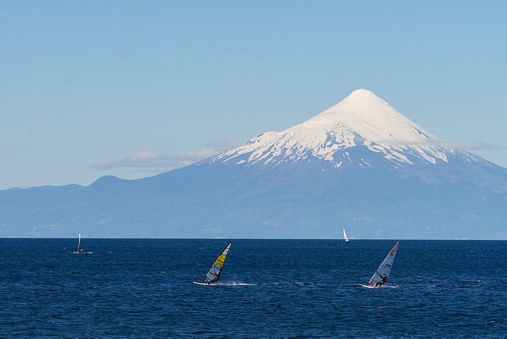 Llanquihue and Volcan Osorno, Puerto Varas, Chilean Lake District, Los Lagos, Chile, South America