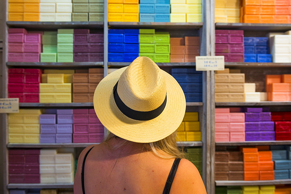 Colourful soaps Aix en Provence, Bouches du Rhone, Provence, Provence-Alpes-Cote d'Azur, France, Europe